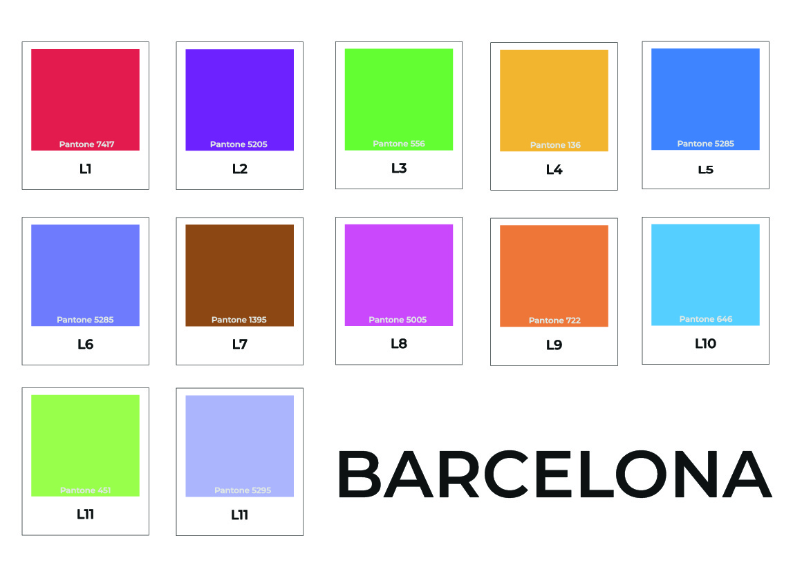 El uso del color en la red de transporte público | Crom Campus